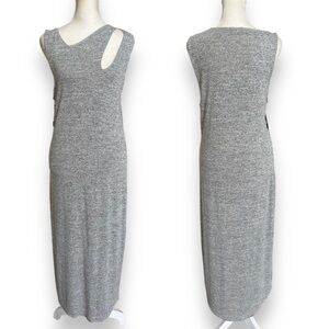 New Aritzia Wilfred Free Mariana Heather Gray Cutout Sleeveless Maxi Dress | L
